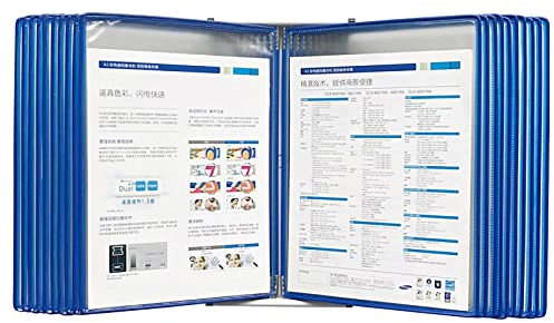 QSJY Sichttafelsystem Wand Sichttafeln A4, Fächermappe 20 Blau Tafeln (Color : Blue-A4 Letter)