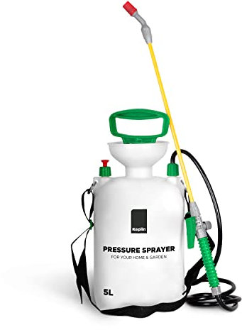 Keplin Pressure Sprayer for Gardening 5L, Pump Action Garden Sprayer with Plastic Lance, Easy Use for Watering & Distributor of Plant Feed, Fertiliser, Weed Killer, Insecticides, Pesticides