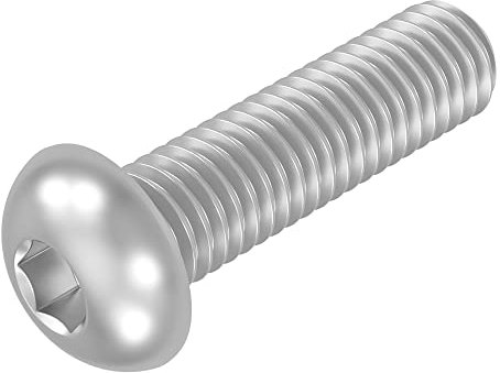 SECCARO Lot de 20 vis à tête plate M5 x 20 mm en acier inoxydable V2A VA A2, ISO 7380 à six pans creux