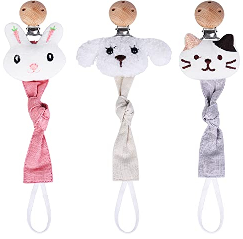 Schnullerkette Schnullerband 3 Stücke Schnullerketten Junge Mädchen Personalisiert Nuckelkette Baby Stoff Set Schöne Diy Zum Selber Machen Lange Nuckelband Nuckelkette Clip Soother Chains Pacifier