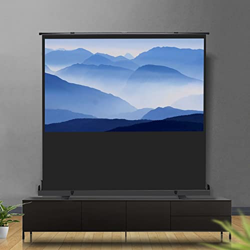 ZEELYDE Projector Screen,Mobile Portable 4:3/16:9/16:10 HD Desktop Mobile Standalone Projection Screen, for Home Theater, Conferences, Presentations