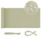 Sekey Balkon Sichtschutz Balkonabdeckung Oxford 90 x 500cm Balkonsichtschutz Balkonverkleidung Blickdicht Wasserdicht Windschutz, mit Ösen, Nylon Kabelbinder und Kordel, Taupe