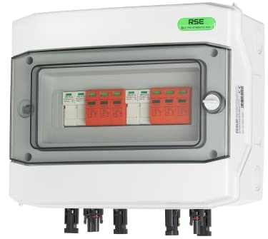RSE SOLAR ANSCHLUSSKASTEN IP65 PHOTOVOLTAIK AC DC 1-2-STRINGS ÜBERSPANNUNGSSCHUTZ Varianten, 4. DC 2-Strings 12PLE T2 1000V