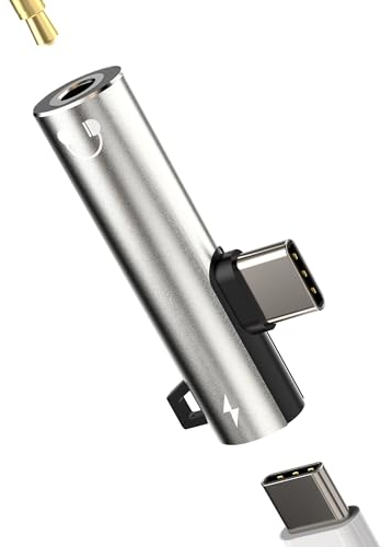 iPhone15 Pro Max Plus USB C auf 3.5mm Kopfhörer Klinke Adapter Typec Ladekabel Splitter DAC Aux Schnellladegerät Stecker kompatibel für Sumsung Huawei Xiaomi iPad 10、Apple、Air4/5、Mini6、3.5+tp