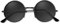 BOUBONI Hippie Sonnenbrille 70er Jahre Runde Hippie Brille Party Deko Sonnenbrille für Damen mit farbigem Brillenputztuch (Schwarzer)