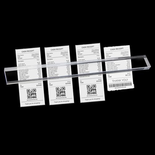 Soporte Comandas Barra Porta Pedidos - Terminal De La Notas Del Estante Escritorio Transparente AcríLico Para Billetes Pedido Oficina Bar Hotel Cocina, Restaurantes SujecióN Notas, 30 Cm