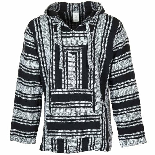 Siesta Baja Hoodie – Mexikanischer Jerga Hippie Pulli Kapuzenpullover für Herren und Damen