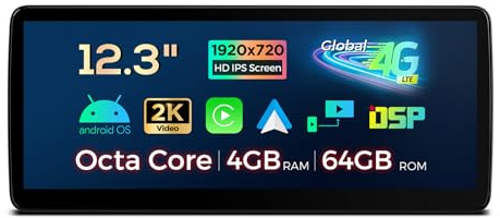 XTRONS 12.3 Zoll HD IPS Android 14 Autoradio Octa Core 4GB 64GB 4G LTE Car Play Android Auto Bluetooth GPS WLAN Optional DAB OBD TPMS DVR AHD Kamera Für BMW 3er E90 E91 CCC System