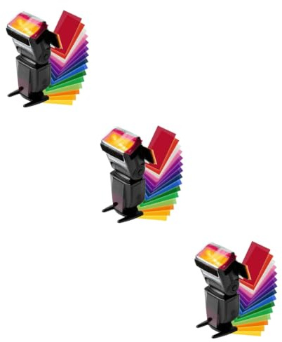 Gadpiparty 3stücke Farben Gel Filter Für Blitzgeräte Farbkorrekturfolie Für Fotografie Leicht Und Langlebig Kompatibel Mit Standard-blitzgeräten Für Professionelle Anwendungen Und
