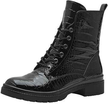 Tamaris Damen Klassische Ballerinas, Frauen Flats,TOUCHit-Fußbett,Slip-ons,klassisch elegant,Ballerinen,Pumps,Halbschuhe,Slipper,Black Croco,40 EU