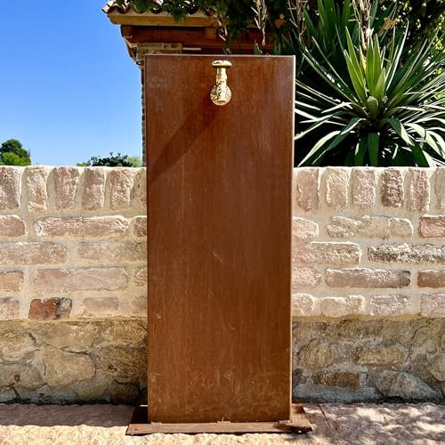 Fontana da giardino in acciaio corten 10x40 H100 (Senza base)