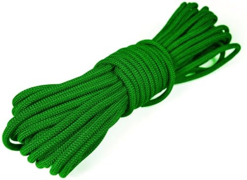 KuTi Kai 20M(64FT) Nylon Rope,Traction Tying Powerful Rope,Multi-functional Thick Tarp Hanging String for Gardening Design,Wedding,Fishing,DIY and Luggage Bundling (Green, 12MM)