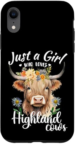 Just a Girl Who Loves Highland Cows Scottish Highland Cows Case for iPhone XR