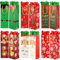 12 Stück Weihnachts-Geschenktüten für Weinflaschen mit Taschentüchern und Anhängern, Weihnachts-Geschenktüten für Weinflaschen, Weihnachtsverpackung