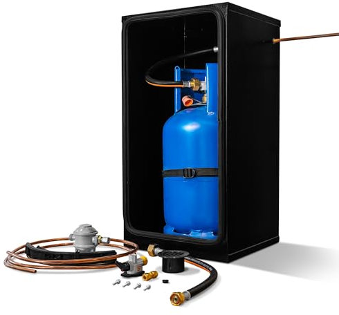 7kg Butane Gas Locker Kit with Bulkhead Regulator