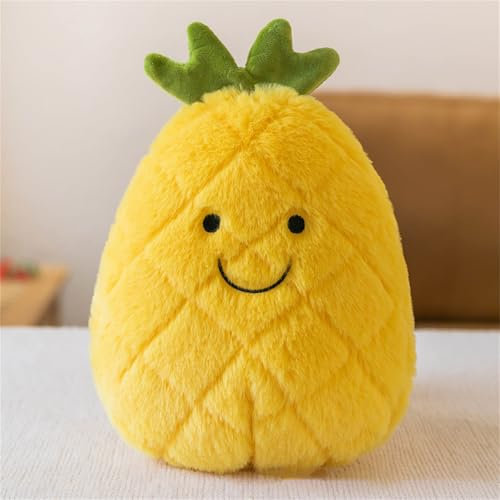 Gefülltes Plüschtier gefüllte Frucht Plüschtier, Liebesspielzeug kreatives Plüschkissen Ananas süßes Spielzeug Kissen Fruchtpuppe Kissen süßes Spielzeug Geschenk Mädchen Junge (25 cm,Ananas)