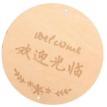 OFFSCH Willkommensschild Draußen Rustikaler Stil Holz Hängende Veranda-Dekoration Weihnachtsdeko Für Tür Wanddekor Haustür-Dekoration