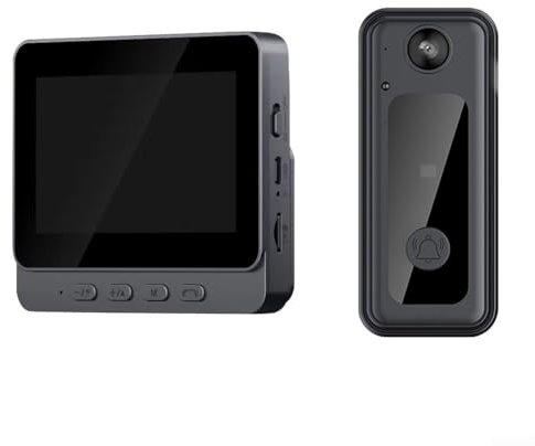 babominimer Smart Wireless Video Doorbell with 4.3-inch IPS screen,Two Way Intercom,Wireless Video Doorbell Phone Security Camera Door Bell Intercom,TF Card Support