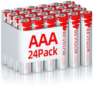 BEVIGOR 1.5V Longer-Lasting AAA Lithium Batteries 24 Pack for Electronics