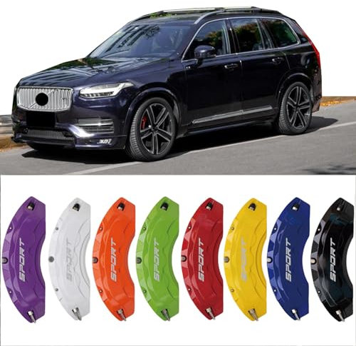 4pc Brake Caliper Covers Compatible Front Rear for VOLVO XC90 Accessories (Red)