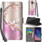 Handyhülle für Samsung Galaxy A6 2018 Hüllen Premium Leder Case Klappbar Wallet Magnet Kartenfach Standfunktion Schutzhülle kompatibel mit Samsung A6 2018 Cover,Rose