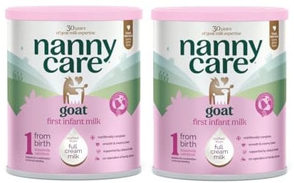Nannycare Goat Based First Infant Milk – Stage 1 (From Birth) | Baby Powder Made from Whole Goats Milk | Nutritionally Complete Formula for Combination or Bottle Feeding – 800g (2 Pack)