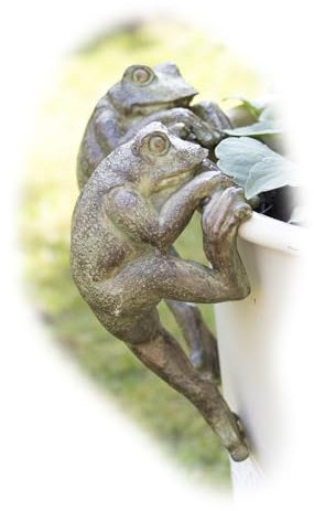 Darthome Set Of 2 Frog Pot Hangers 7x14x6cm Resin Green Realistic Animal Planter Decoration Pair