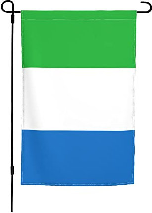 Bandera de Sierra Leona para jardín, 30 x 45 cm, doble cara, para casa o jardín, pequeña, decorativa