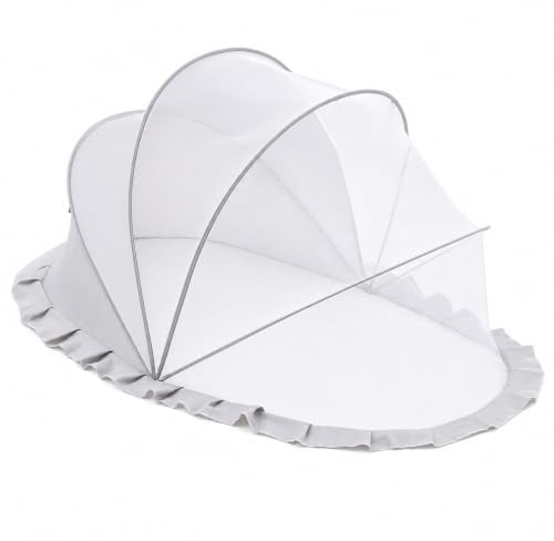 125*55*55cm Moskitonetz für Babybett, Faltbares Pop Up Moskitonetz Reisen, Atmungsaktives Baby Moskitonetz Zelt, Feinmaschiges Netzgewebe Baby Strandmuschel UV, für Babybett, Kinderwagen, Unterwegs