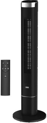 LEBENLANG Turmventilator Sehr Leise 19,8 dB(A) - 4 Modi & 12 Geschwindigkeiten I 90° Oszillation Ventilator Leise Schlafzimmer Ventilator mit Kühlung Standventilator Ventilatoren Air Cooler Tower Fan