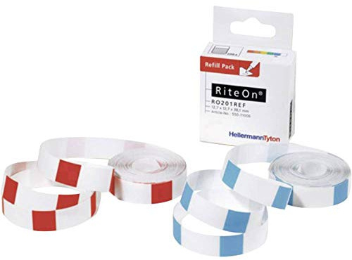 HellermannTyton 550-14014 RO201REF-100-WH Etikett RiteOn, 12,70 x 12,7 mm, weiß