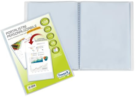Favorit Ringbuch mit festen Umschlägen und personalisierbarer Vordertasche - 120 transparente Blätter - 22x30 cm A4