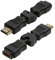 LogiLink AH0012 HDMI High Speed Adapter, 270 Grad schwenk-drehbar und mit vergoldeten Kontakten, Ideal für Full HD, Stecker auf Buchse schwarz