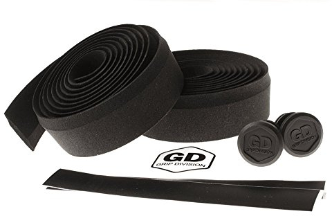 GD Grip Division Roubaix - Sehr Komfortables Rennrad Lenkerband - Eva/Silikon - 178 x 3 cm - schwarz…