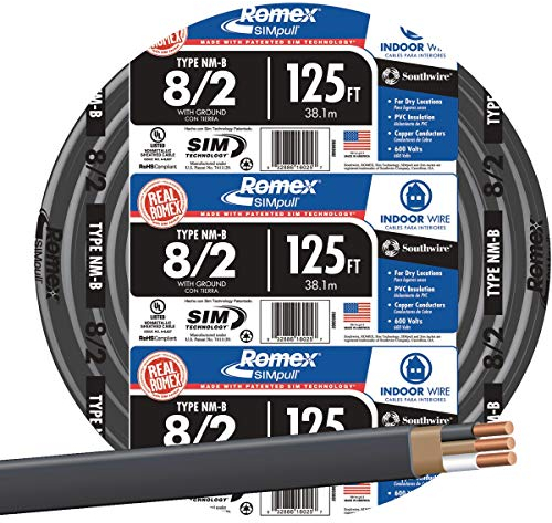 Southwire 28893602 nichtmetallischen Mantelleitung mit Erdspieß Kabel, schwarz