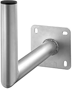 Goobay Sat Wandhalter aus Alu/Halterung für Sattelitenschüssel bis max. 85cm/Masthalterung/Winkelhalter/Wandausleger/Antennenhalterung mit 350mm Wandabstand, 67302-GB, 1 Halterung, Aluminium