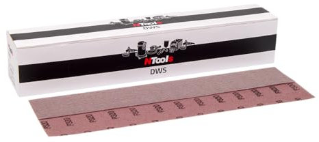 NTools DWS - Bande abrasive en maille, 70 x 420 mm, grain P320 | Bandes abrasives pour ponceuse | Patin rectangulaire pour ponceuse avec aspiration et cale à poncer