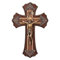 Roman römischen 26 cm Viktorianischer Stil Eiche und Antik Gold Finish Kruzifix Wandkreuz Kreuz