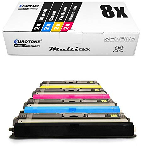 8X Eurotone Toner für Konica Minolta Magicolor 1600 1650 1680 1690 W EN mf DT D ersetzt