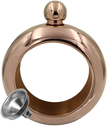 HMILYDYK Bracelet flasque en acier inoxydable 304 avec miroir et entonnoir 99,2 g