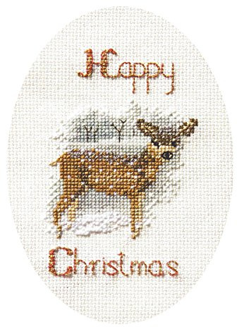Derwentwater Designs Christmas Cross Stitch Card Kit - Let it Snow