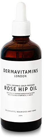 DermaVitamins Huile de Rose Musquée 100% Bio Pressée à Froid (100ml)