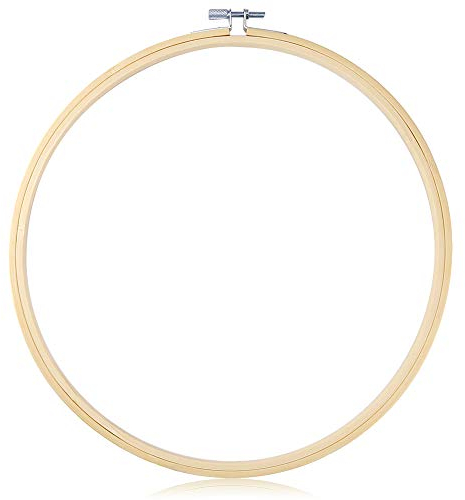 Caydo Stickrahmen aus Bambus, Kreis, Kreuzstich-Ring, für Bastelarbeiten, handliches Nähen, 30 cm