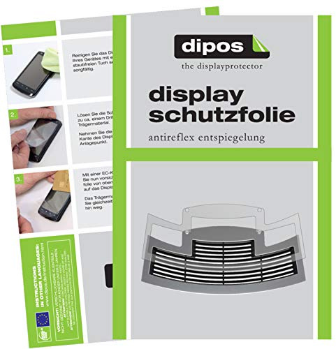 dipos 2x Displayschutzfolie matt für Jura E6 Tropfblech bis Modell 2017 | Antireflex, entspiegelnd, passt perfekt, Ultra-Dünn, kratzfest, blasenfrei, Fingerprint-kompatibel, selbstklebend
