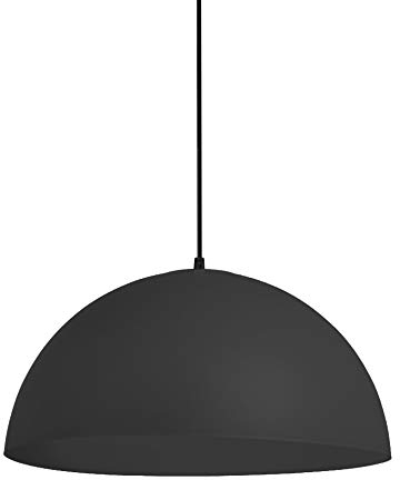 Hängelampe Schwarz Pendelleuchte Modern minimalistisch Hängelleuchte Fassung E27 Lampenschirm Modern Metall schwarz 40cm