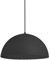 L+, lustre suspendu, en métal, forme demi-sphère, diamètre 40cm, 1x E27, couleur noir RAL 9005 (noir, 40cm)