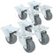 com-four® 8x Rollen zum Anschrauben - Möbel Lenkrollen 4x mit und 4x ohne Schwenklager - Transportrollen ohne Bremse (08 Stück - 37mm 240kg ohne Bremse)