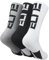 Podinor Elite Basketballsocken, gepolsterte sportliche Sportsocken für Männer, Jungen, Frauen, Mädchen, 3 Paar (schwarz + weiß + grau), Einheitsgröße