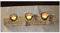 3er Teelichthalter Birke mit Glas und Teelicht (Birke Rauchglas)