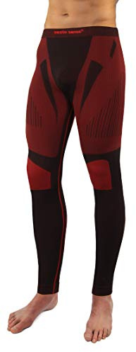 sesto senso Herren Funktionsunterhose Unterhose Leggings Schnelltrocknend Skiunterwäsche M Rot